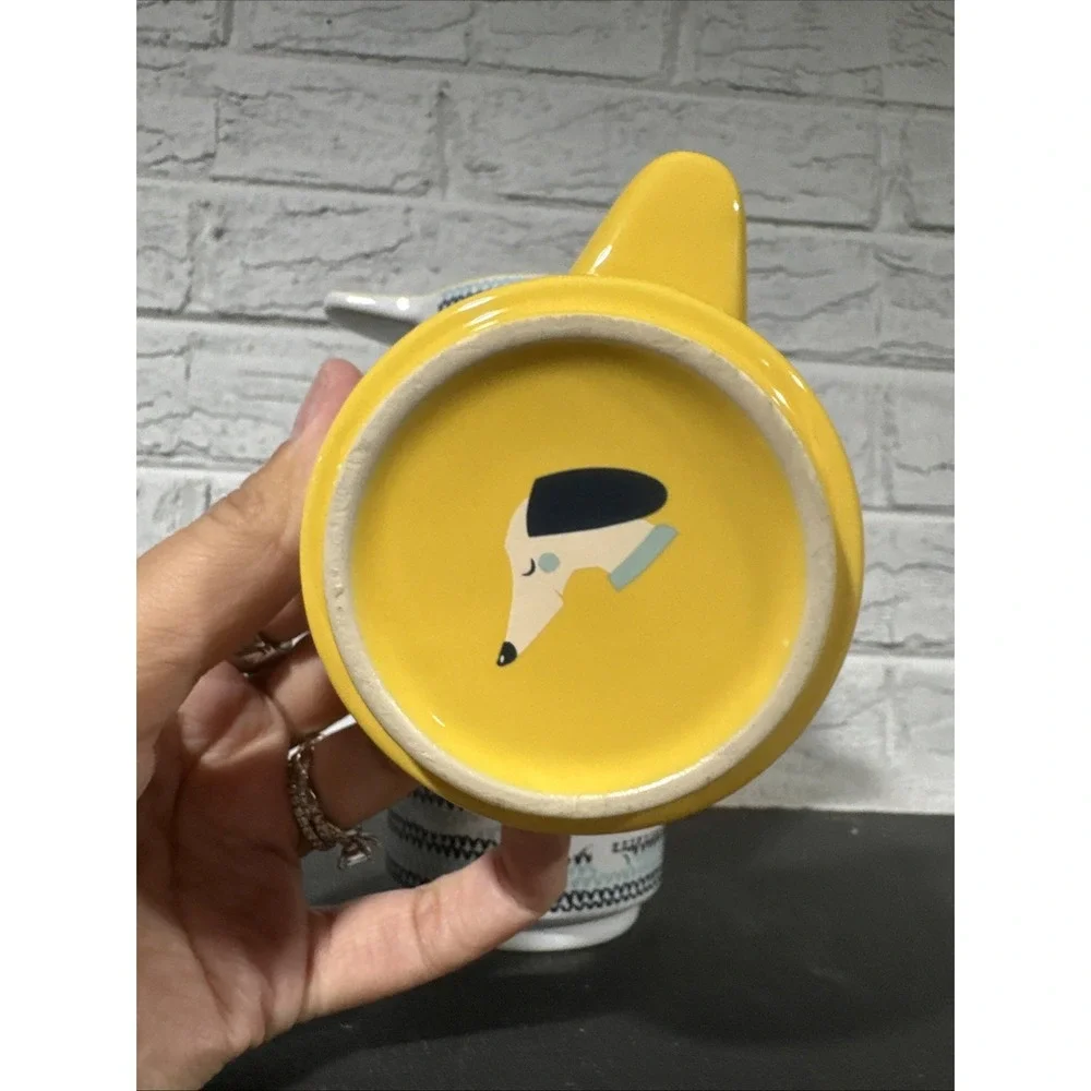 Kitsch N Glam Dachshund Stacking Measuring Cups Blue and Yellow Wiener Dog 4 Pcs